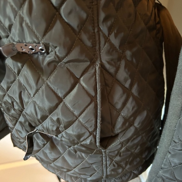 Westport black jacket puffer with collar buckles and waist belt - Picture 5 of 6